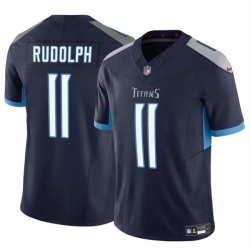 Men Tennessee Titans 11 Mason Rudolph Navy 2024 F U S E  Vapor Limited Stitched Football Jersey