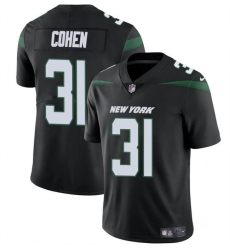 Men New York Jets 31 Tarik Cohen Black Vapor Untouchable Limited Stitched Jersey