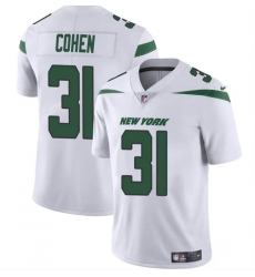 Men New York Jets 31 Tarik Cohen White Vapor Untouchable Limited Stitched Jersey