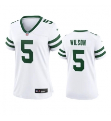 Women New York Jets 5 Garrett Wilson White 2024 Stitched Football Jersey