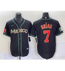 Men Mexico Baseball 7 Julio Urias 2023 Black World Baseball With Patch Classic Stitched Jersey 2