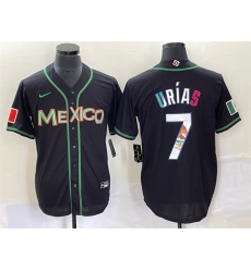 Men Mexico Baseball 7 Julio Urias 2023 Black World Baseball With Patch Classic Stitched Jersey 22