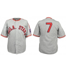 Men Philadelphia Stars Blank Grey 1939 Road Stitched Baseball Jersey