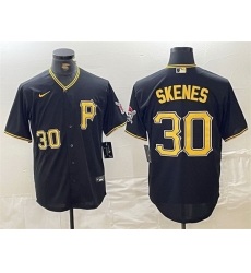 Men Pittsburgh Pirates 30 Paul Skenes Black Stitched Baseball Jersey