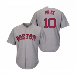 Youth Boston Red Sox 10 David Price Replica Grey Road Cool Base Baseball Jersey