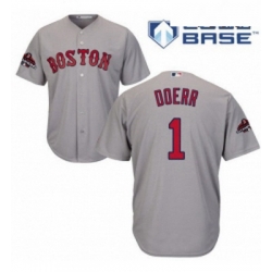 Youth Majestic Boston Red Sox 1 Bobby Doerr Authentic Grey Road Cool Base 2018 World Series Champions MLB Jersey