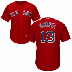 Youth Majestic Boston Red Sox 13 Hanley Ramirez Replica Red Alternate Home Cool Base MLB Jersey