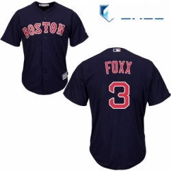 Youth Majestic Boston Red Sox 3 Jimmie Foxx Replica Navy Blue Alternate Road Cool Base MLB Jersey