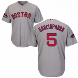 Youth Majestic Boston Red Sox 5 Nomar Garciaparra Authentic Grey Road Cool Base 2018 World Series Champions MLB Jersey