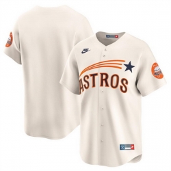 Men Houston Astros Blank Cream Cooperstown Collection Limited Stitched Baseball Jersey