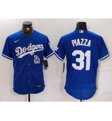 Men Los Angeles Dodgers 31 Mike Piazza Blue Flex Base Stitched Baseball Jersey 3
