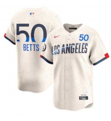 Men's Los Angeles Dodgers Mookie Betts Nike Cream 2024 City Connect Limited Player Jersey