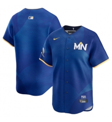 Men Minnesota Twins Blank Royal 2024 City Connect Limited Stitched Baseball Jersey