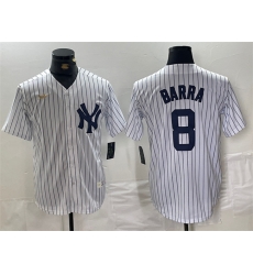 Men New York Yankees 8 Yogi Berra White Cool Base Stitched Baseball Jersey