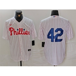 Men Philadelphia Phillies 42 Jackie Robinson White Cool Base Stitched Jersey