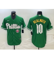 men philadelphia phillies 10 j t  realmuto green 2024 city connect stitched jersey II