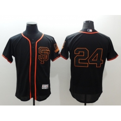 Men San Francisco Giants 24 Willie Mays BLACK 2024 Home Limited Stitched Baseball Jersey