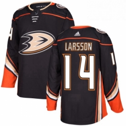 Mens Adidas Anaheim Ducks 14 Jacob Larsson Authentic Black Home NHL Jersey 