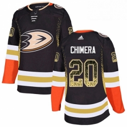 Mens Adidas Anaheim Ducks 20 Jason Chimera Authentic Black Drift Fashion NHL Jersey 