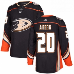 Mens Adidas Anaheim Ducks 20 Pontus Aberg Black Home Authentic Stitched NHL Jersey 