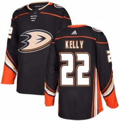 Mens Adidas Anaheim Ducks 22 Chris Kelly Authentic Black Home NHL Jerse