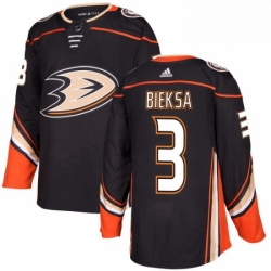 Mens Adidas Anaheim Ducks 3 Kevin Bieksa Premier Black Home NHL Jersey 