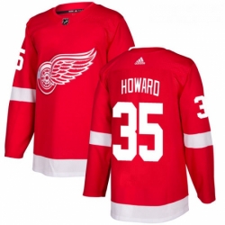Youth Adidas Detroit Red Wings 35 Jimmy Howard Premier Red Home NHL Jersey 