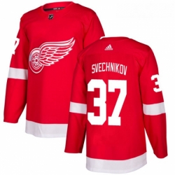 Youth Adidas Detroit Red Wings 37 Evgeny Svechnikov Authentic Red Home NHL Jersey 