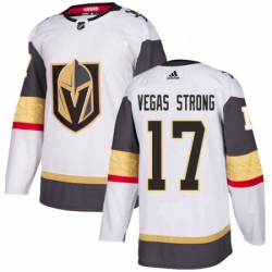 Mens Adidas Vegas Golden Knights 17 Vegas Strong Authentic White Away NHL Jersey 