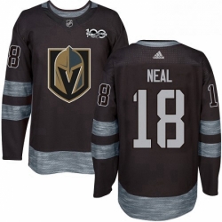 Mens Adidas Vegas Golden Knights 18 James Neal Authentic Black 1917 2017 100th Anniversary NHL Jersey 