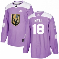 Mens Adidas Vegas Golden Knights 18 James Neal Authentic Purple Fights Cancer Practice NHL Jersey 