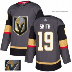 Mens Adidas Vegas Golden Knights 19 Reilly Smith Authentic Gray Fashion Gold NHL Jersey 