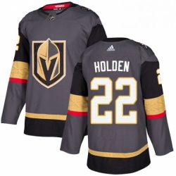 Mens Adidas Vegas Golden Knights 22 Nick Holden Premier Gray Home NHL Jersey 