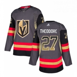 Mens Adidas Vegas Golden Knights 27 Shea Theodore Authentic Black Drift Fashion NHL Jersey 
