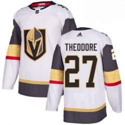 Mens Adidas Vegas Golden Knights 27 Shea Theodore Authentic White Away NHL Jersey 