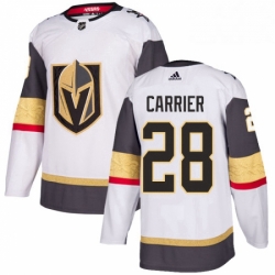 Mens Adidas Vegas Golden Knights 28 William Carrier Authentic White Away NHL Jersey 