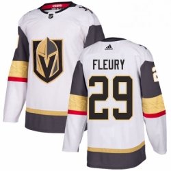 Mens Adidas Vegas Golden Knights 29 Marc Andre Fleury Authentic White Away NHL Jersey 