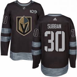 Mens Adidas Vegas Golden Knights 30 Malcolm Subban Authentic Black 1917 2017 100th Anniversary NHL Jersey 