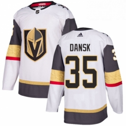 Mens Adidas Vegas Golden Knights 35 Oscar Dansk Authentic White Away NHL Jersey 