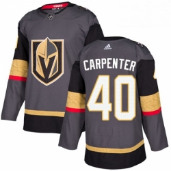 Mens Adidas Vegas Golden Knights 40 Ryan Carpenter Authentic Gray Home NHL Jersey 