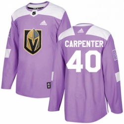 Mens Adidas Vegas Golden Knights 40 Ryan Carpenter Authentic Purple Fights Cancer Practice NHL Jersey 
