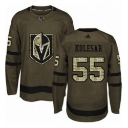 Mens Adidas Vegas Golden Knights 55 Keegan Kolesar Authentic Green Salute to Service NHL Jersey 
