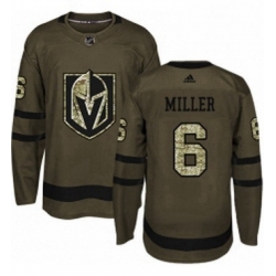 Mens Adidas Vegas Golden Knights 6 Colin Miller Authentic Green Salute to Service NHL Jersey 