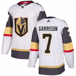 Mens Adidas Vegas Golden Knights 7 Jason Garrison Authentic White Away NHL Jersey 