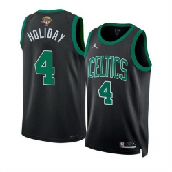 Men Boston Celtics 4 Jrue Holiday Black 2024 Finals Statement Edition Stitched Basketball Jersey
