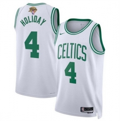 Men Boston Celtics 4 Jrue Holiday White 2024 Finals Association Edition Stitched Basketball Jersey