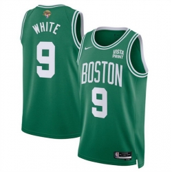 Men Boston Celtics 9 Derrick White Kelly Green 2024 Finals Icon Edition Stitched Basketball Jersey