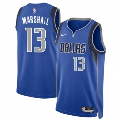 Men Dallas Mavericks 13 Naji Marshall Blue 2024 Icon Edition Stitched Basketball Jersey