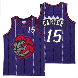 Raptors 15 Vince Carter Purple Retro Jersey 1