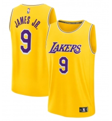 Men Los Angeles Lakers Bronny James Gold 2024 NBA Draft Fast Break Player Jersey
